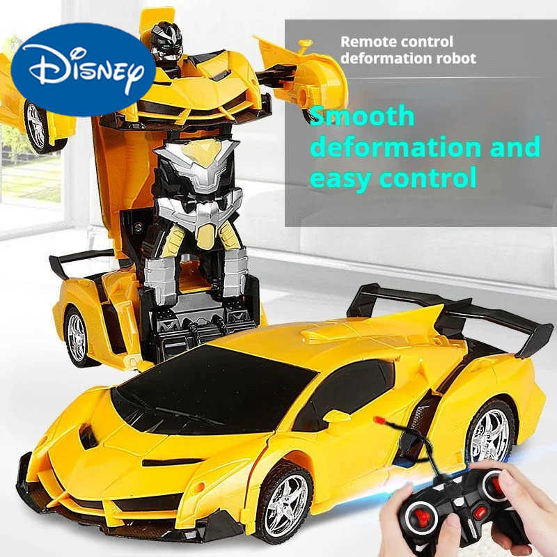 Disney 2 in 1 remote control robot car for children automatic deformation racing car model deformation toy suitable for boys gift H251203