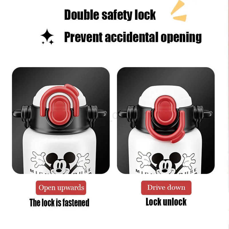 Disney 550ML Mickey Cute Thermos Cups 316 Stainless Steel Portable Sippy Girls Cup Easy To Hand Up Sealed Leakproof H251203