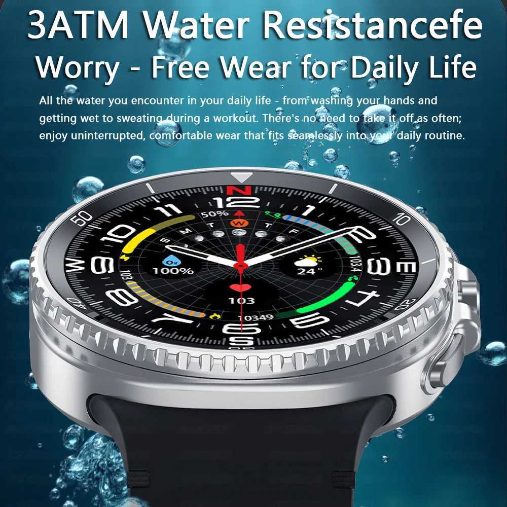2025 New Watch 8 tra Smart Watch Men Call 3D Video Display Sports GPS NFC Cpass Blood oxygen Waterproof Smartwatch C251203