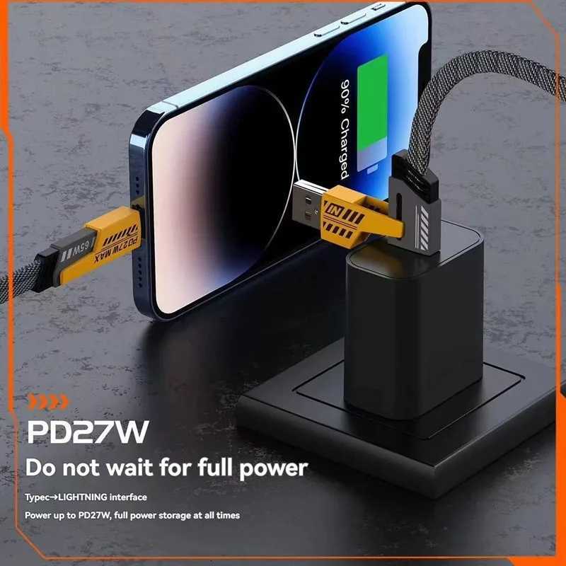 65W Four-in-one Mti-function Fast Data Cable USB Type C PD er Fast Charging Various Mobile Phone For iPhone C251203