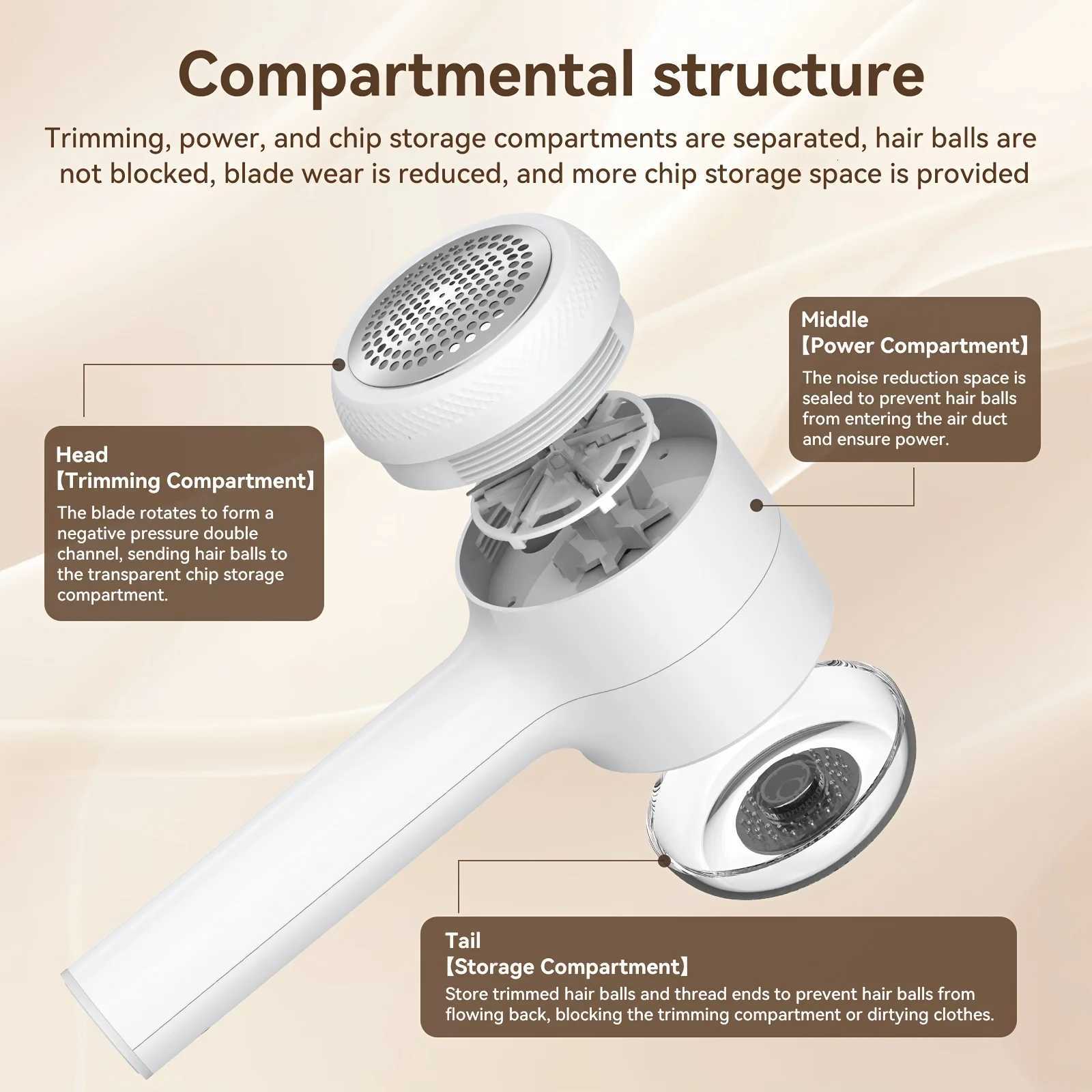MAXGROOM Rechargeable Fuzz Fabric Shaver Electric Lint Remover Wool Ball Trimmer with for Sweater Wool Portable Pilling Shaver M251203 - view 4