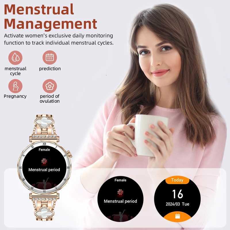 Fashion Wens Smart Watch 119-inch AMOLED 390390 HD Sn Call Smartwatch Wen Health Monitoring Bracelet Mujer C251203