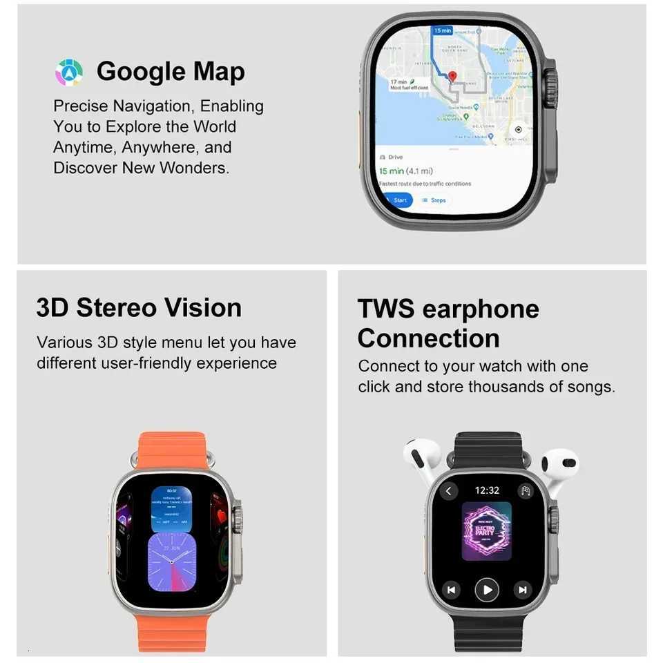 Watch DT tra 3 Pro Smart Watch Men Map NFC GPS Tracker HD BT Call IP68 Waterproof Smart Watches Man Wan C251203