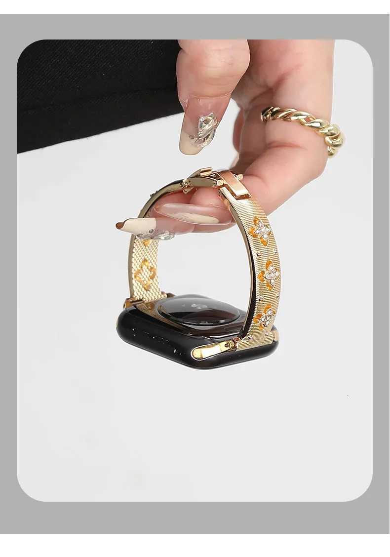 Watch Band Bling Bracelet For Apple Watch Band Link Series 11/8/7/6/10/9 40Mm 41Mm 38Mm 42Mm 44Mm 45Mm 46Mm Strap - view 5