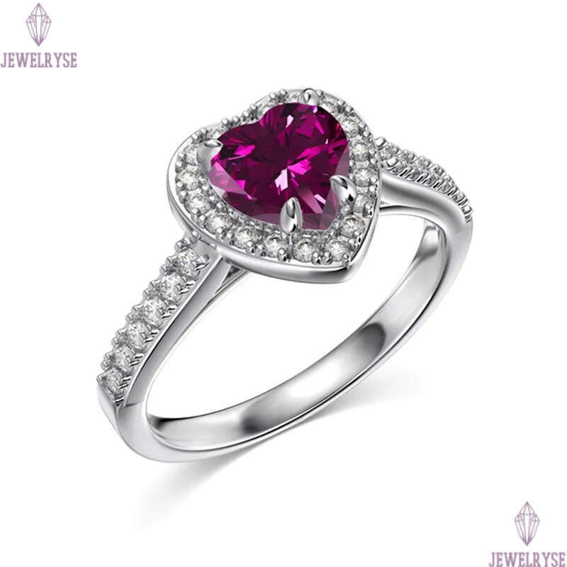 diamond heart love ring for woman 1ct 12 colors 925 sterling silver zirconia engagement wedding designer rings luxury jewelry valentines day friend gi