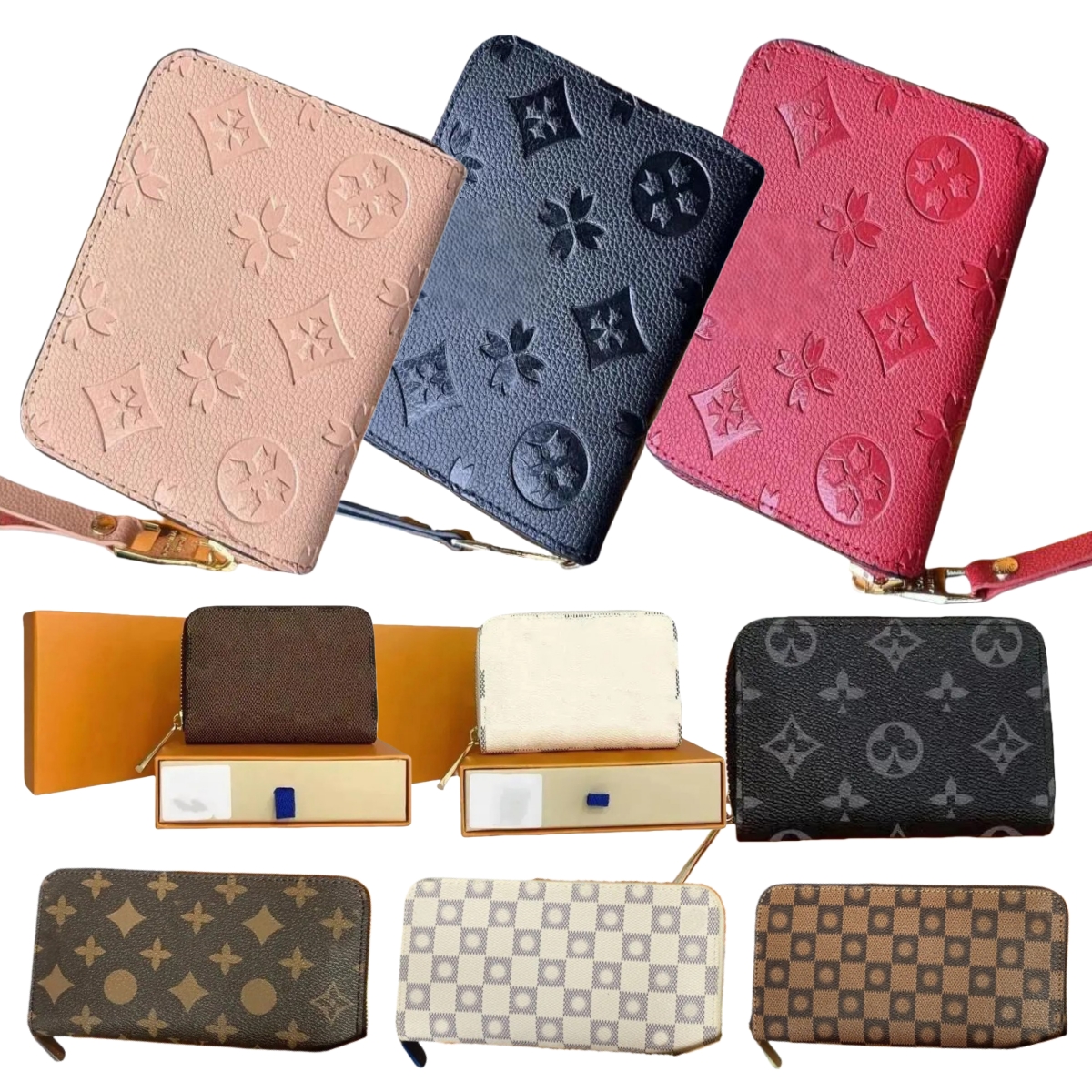 Designer wallet women Designer card holder designer Mens wallet Women Men wallet Luxury wallet Coin purse Plain Short Square Fashion Leather Wallets With a box