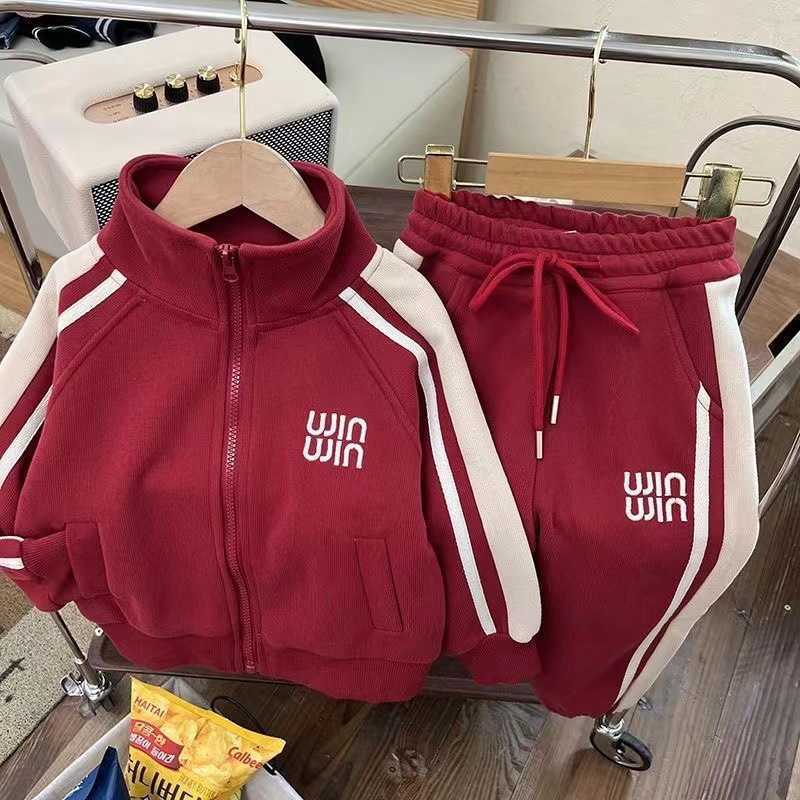 New children's suit 2025 versatile casual style boys and girls sports Korean version of the zipper suit two-piece set L251203