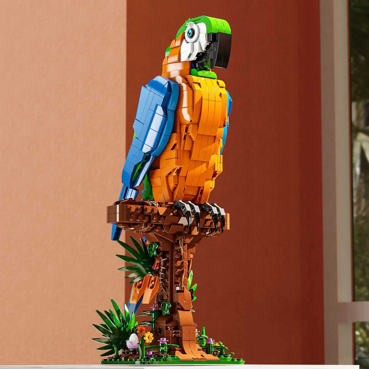 1138PCS Parrot Building Blocks Toys Model Parrot Assemble Puzzle Bricks Toy Sets For Kid Desktop Ornament Gifts C251203