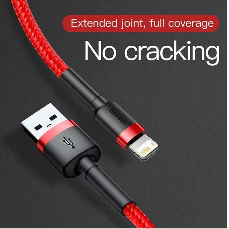Baseus USB Cable for iPhone14 13 12 11 Pro Max Xs X 8 Plus Cable 24A Fast Charging Cable for iPhone Charger Cable USB Data Line C251203