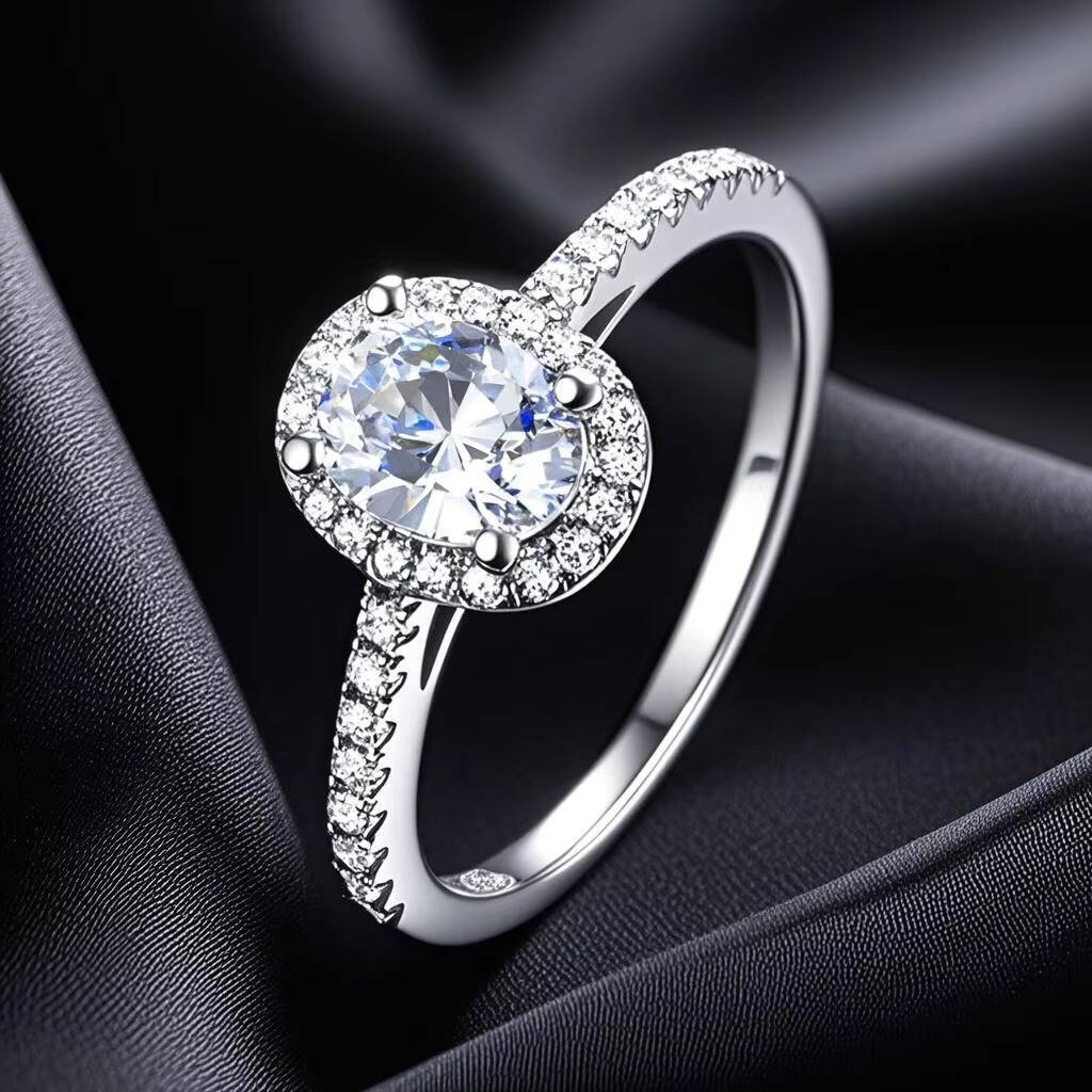 Custom Lab Grown Diamond Ring 18k Solid Gold White Cultivated Wedding Fine Jewelry Engagement Rings Lab-Grown