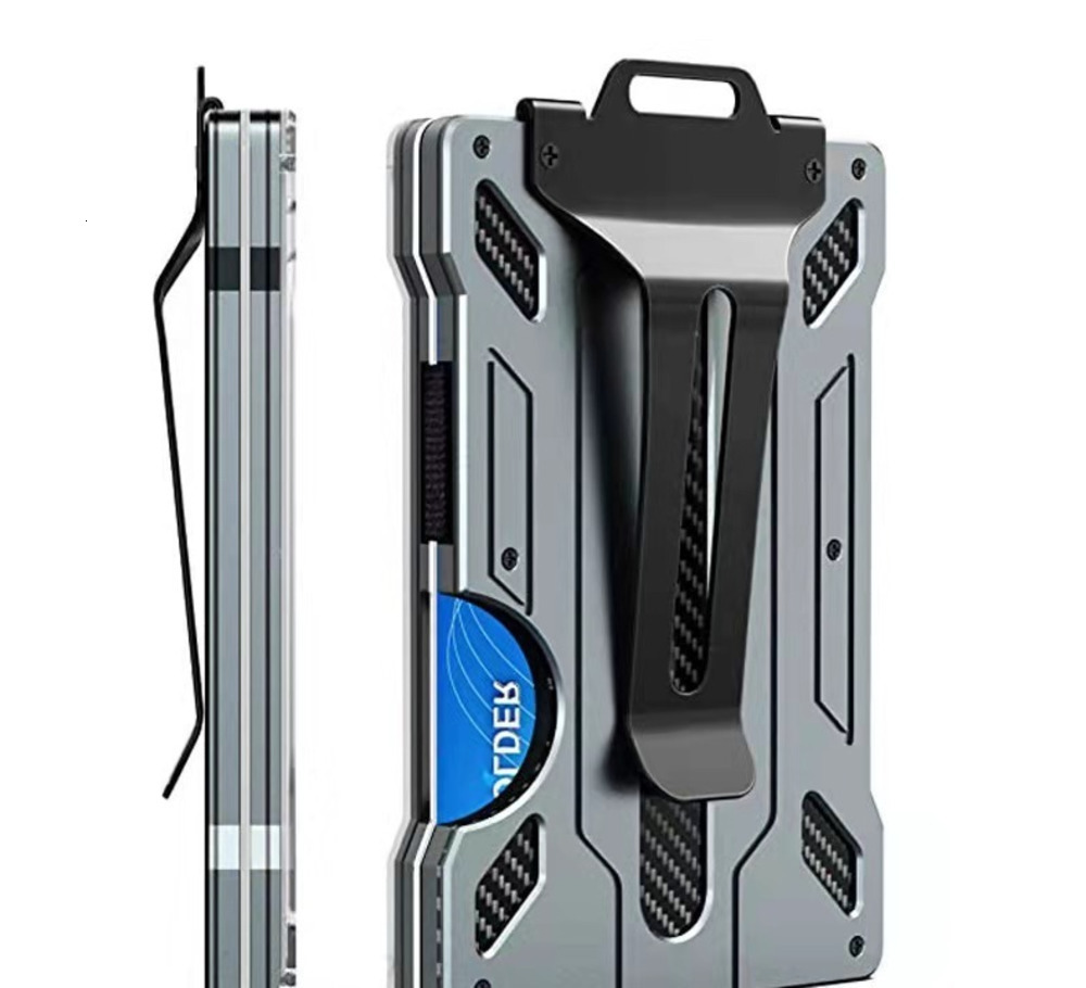 EDC wallet outdoor card clip practical tactics mens wallet aluminum metal mens fashion wallet mini smart magic wallet 241125