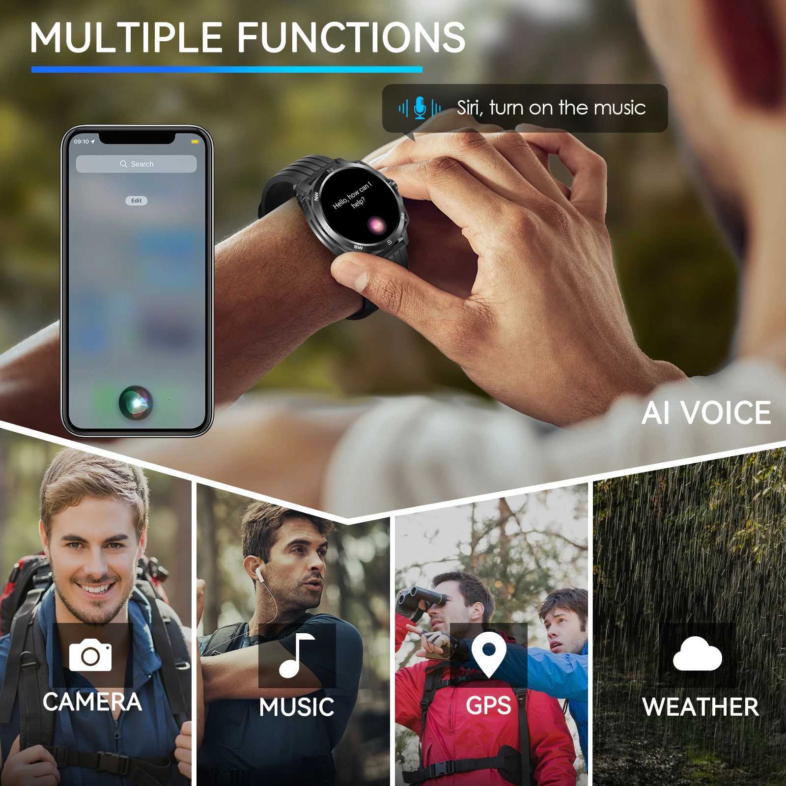 LaNikar Smart Watch AMOLED Display With In-Ear set Rate Blood Pressure Oxygen Saturation Monitoring HD Au C251203