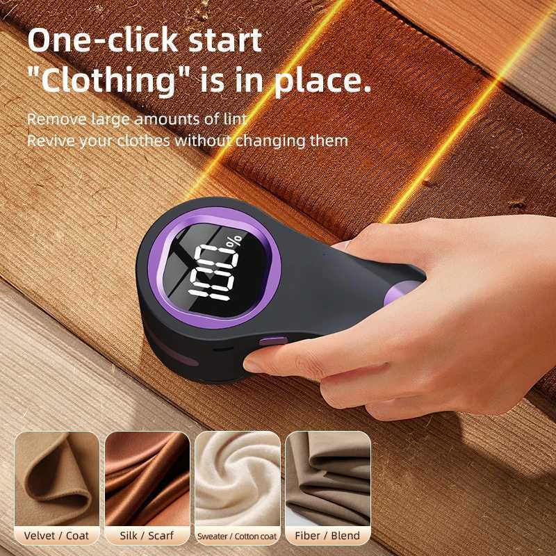 Portable Rechargeable Clothes Shaver Digital Display Long battery life Power Adjustment Powerful Power Household Hair Remover M251203 - view 4