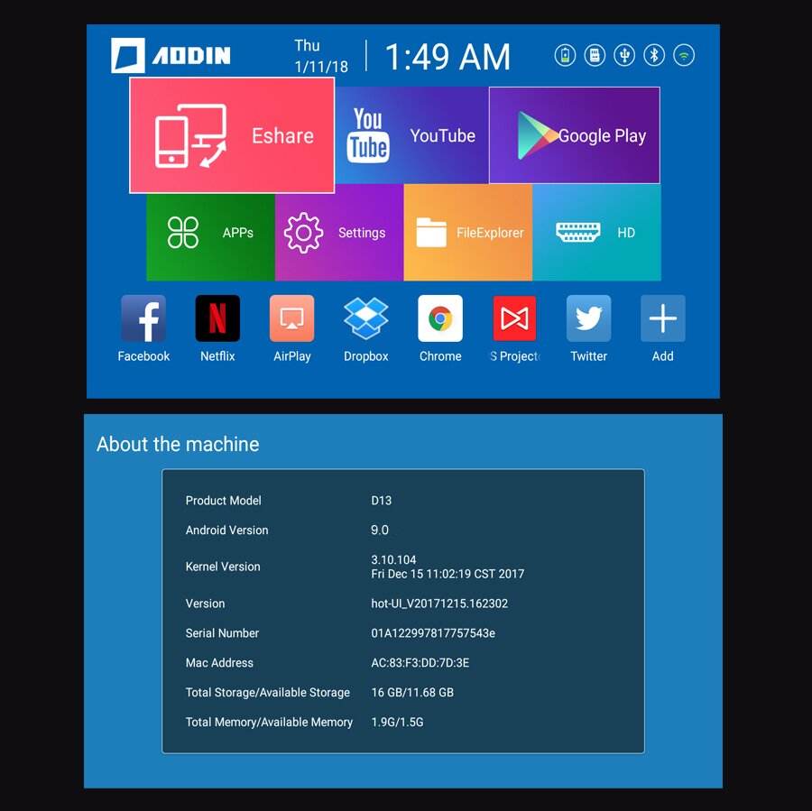 2026 New D13 DLP Intelligent Portable Projector Android Projector High Brightness Mobile Projection Projector