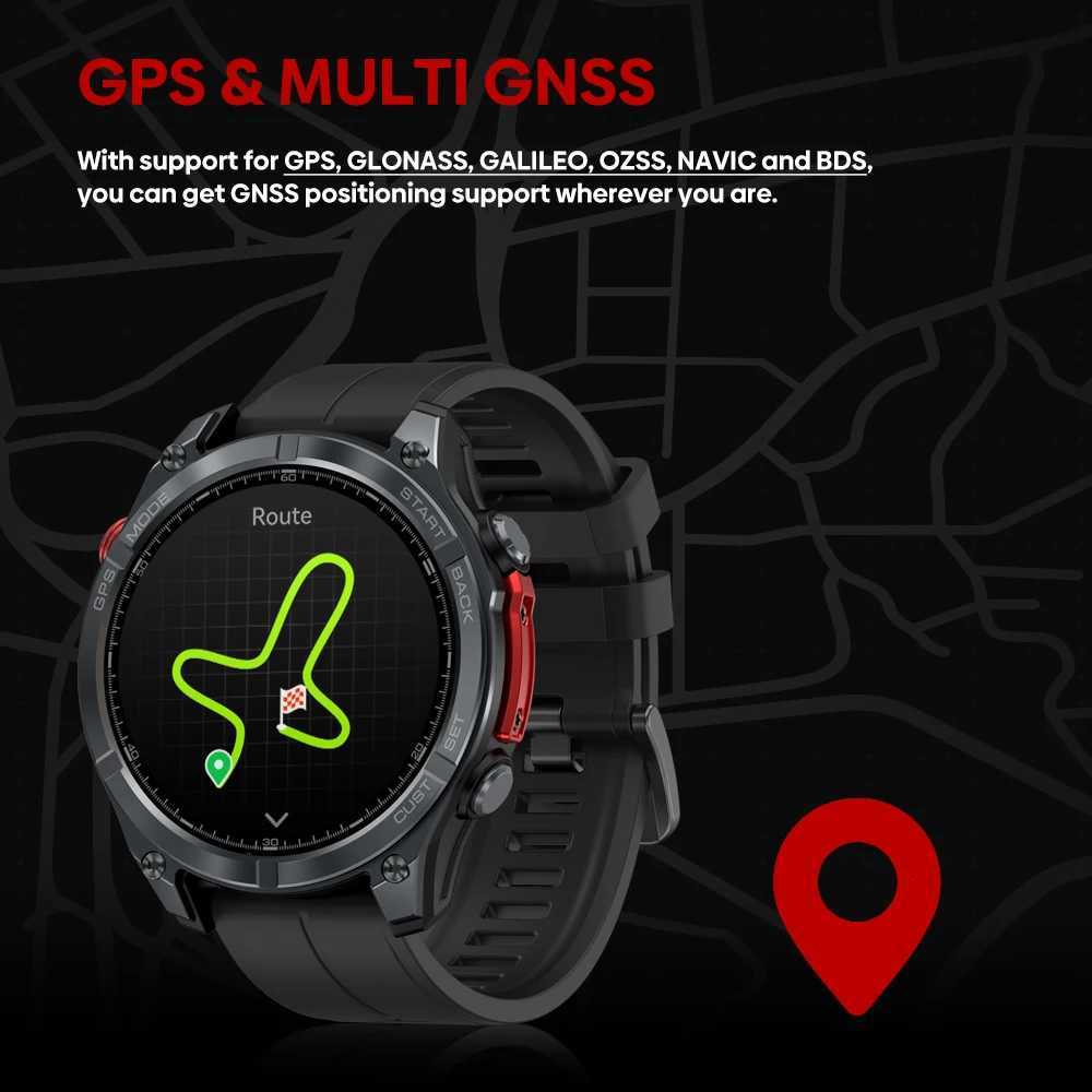 New Ciberer Vertix Stratos 4 GPS Smart Watch 143AMOLED Display Built-in Cpass Flashlight 170 Sports Modes 5 ATM Smartwatch C251203