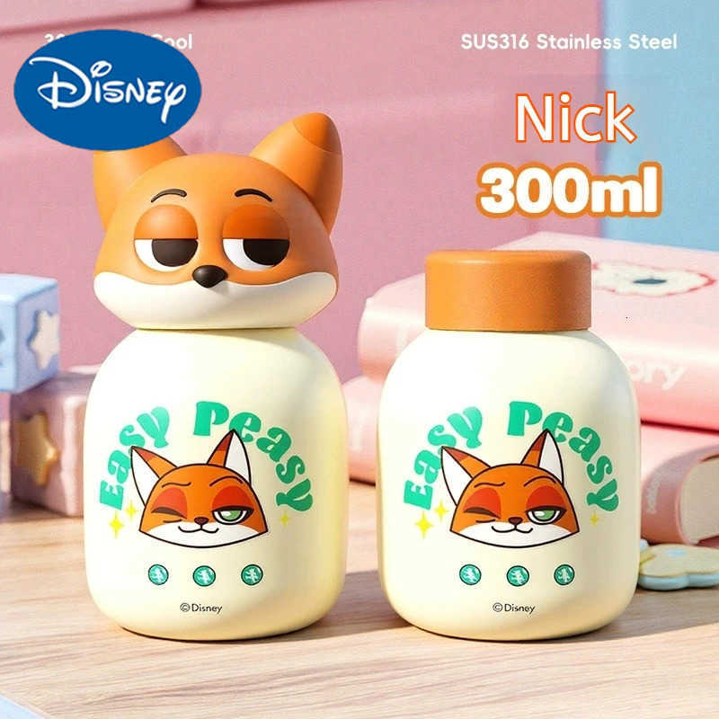 Disney Zootopia 300ml Cute Insulated Tumbler Cartoon Nick Judy Flash Clawhauser Water Bottle Girls Boys Gift H2512031