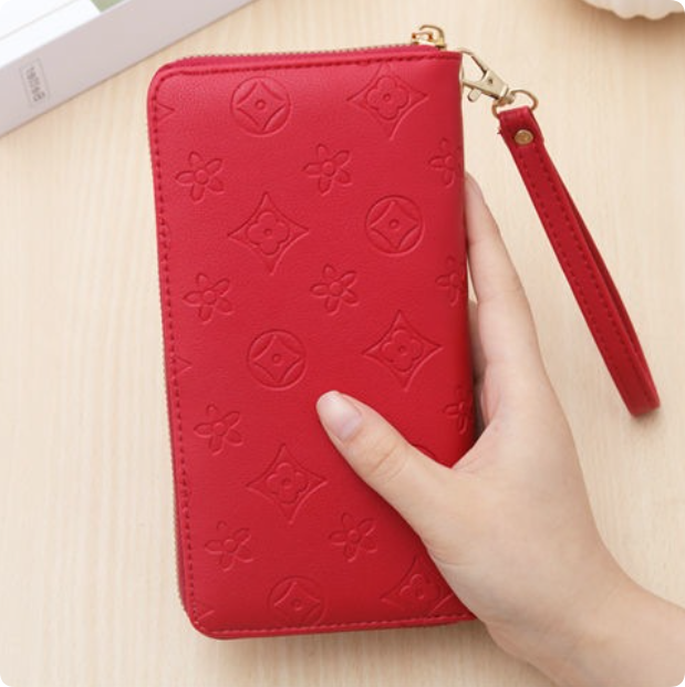 Designer New Style Unisex Long Ziparound Wallet Fashionable Large Capacity 36card Holder Portable Wristlet in Multiple Colors