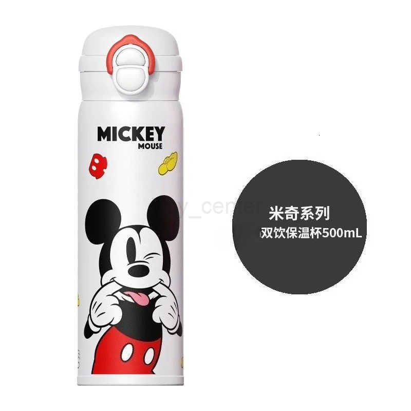 Disney New Minnie Mickey Thermos Creative High-value Cartoon Printing Student Large Capacity Portable Stainless Steel Straw Cup H251203