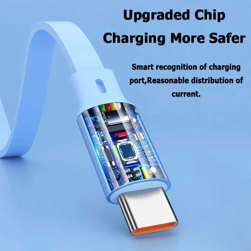 3-in-1 Retractable 100W 6A Fast Charging USB To Type-C Micro Fast Charger Cable For iPhone 12M Cables C251203