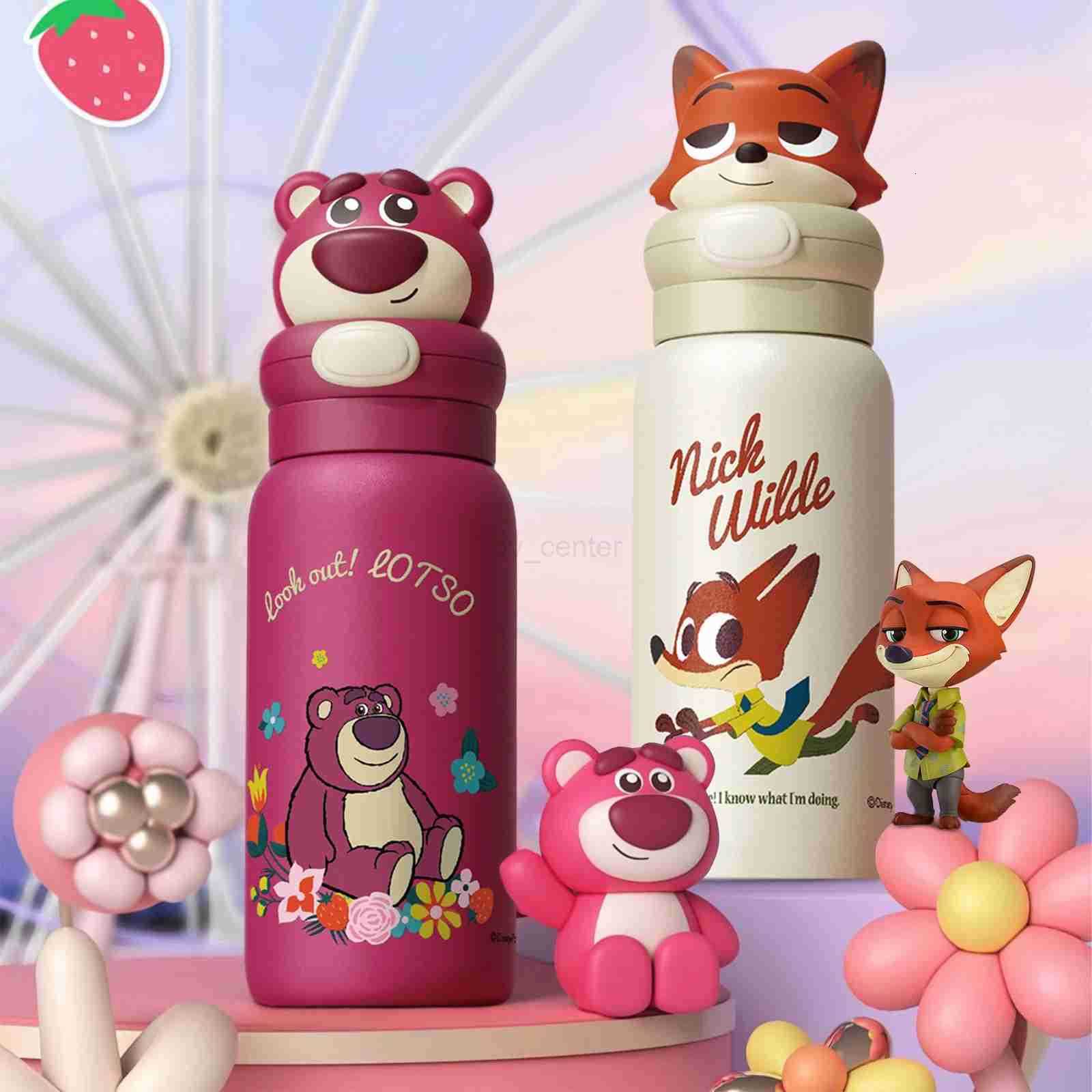 Disney Stitch Anime Straw Cup 306 Stainless Cartoon Thermos Cup Portable Double Drinking Water Bottle Gifts For Boys Girls H251203
