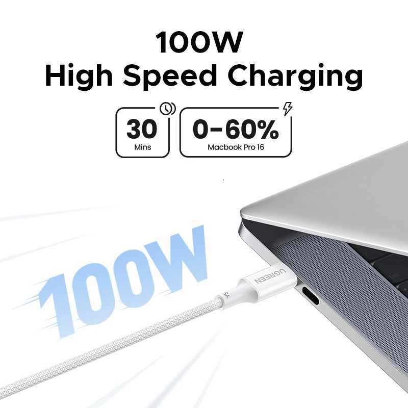 UGREEN 100W USB C Cable For iPhone 16 15 Plus Pro Max Type C Cable For book Pro ipad PD Fast Charger Cord Type-C Cable C2512030