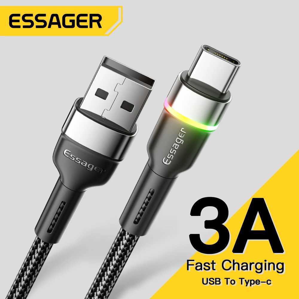 Essager 3A USB Type C Cable USB A To Type C Fast Charging Cables For Phone Redmi Data Cord Charger Wire C251203