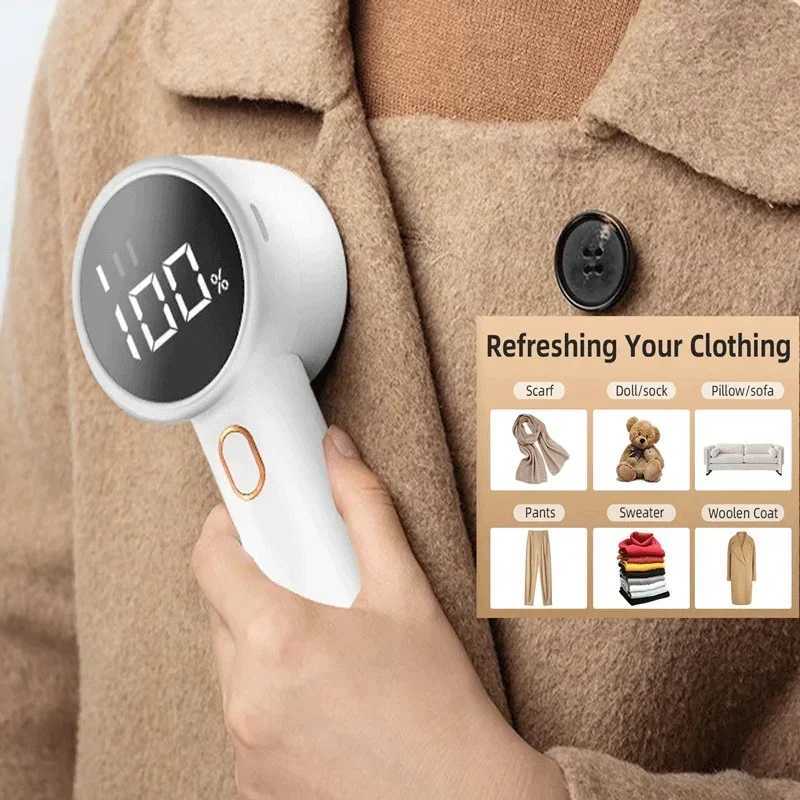 Fabric shaver rechargeable lint remover electric portable jumper remover LED displayRemoves pilling for clothes furniture sofas M251203 - view 3