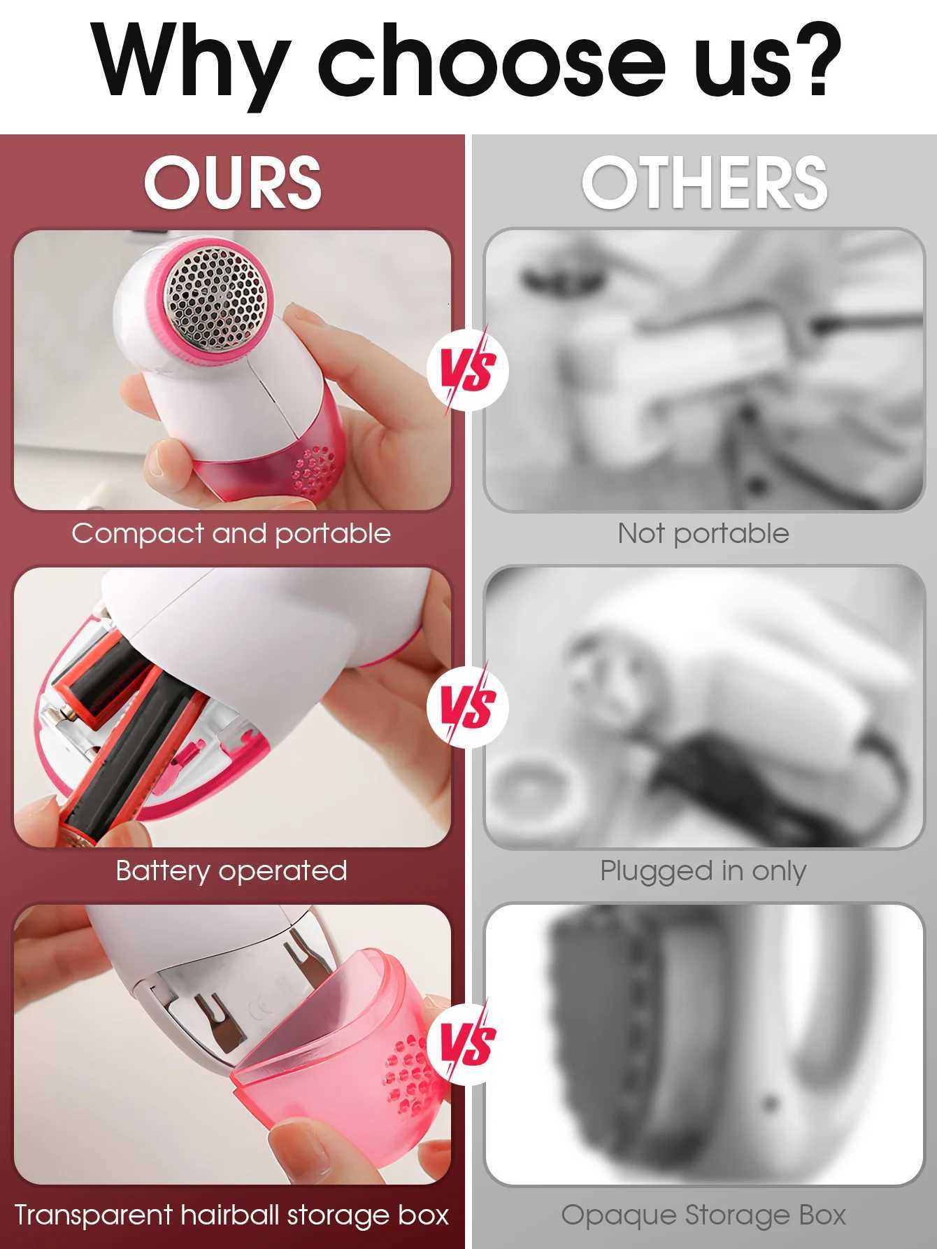 Electric Lint Remover Rechargeable Pellet Fabric Shaver For Clothing Clothes Fluff Remover Portable Hair Balls Fuzz Removal M251203 - view 3