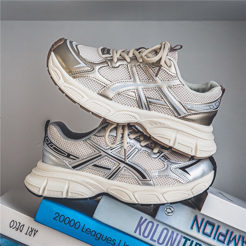 Designer casual shoes free shipping The new anti odor mesh thick soled height increasing casual shoes are trendy versatile and suitable for casual spo