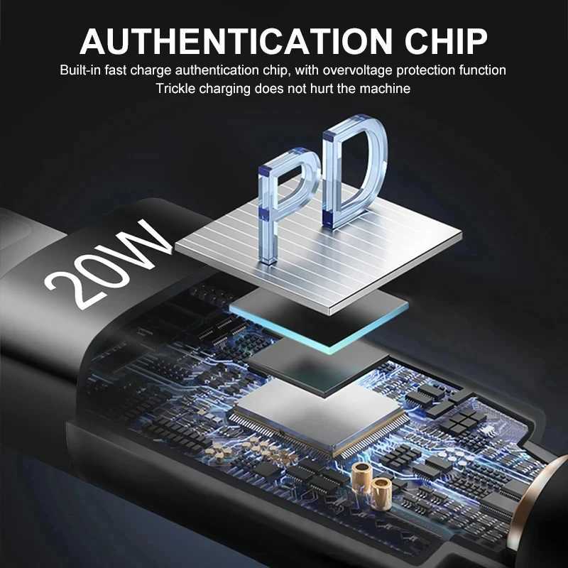 KEAI PD 20W USB C Cable For iPhone 11 12 13 14 Pro Max 8 Plus XS Fast Charging Type C Cables For Charger Braided Data Wire C251203