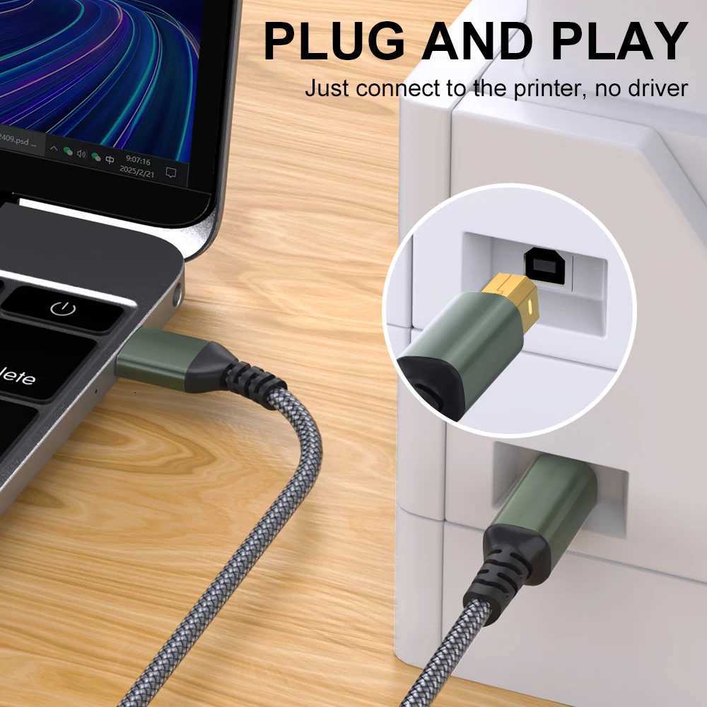 USB A Printer Cable 16 ft Up to 480 Mbps transfers data speed for USB A devs USB A to USB 20 Type B Lexmark C251203