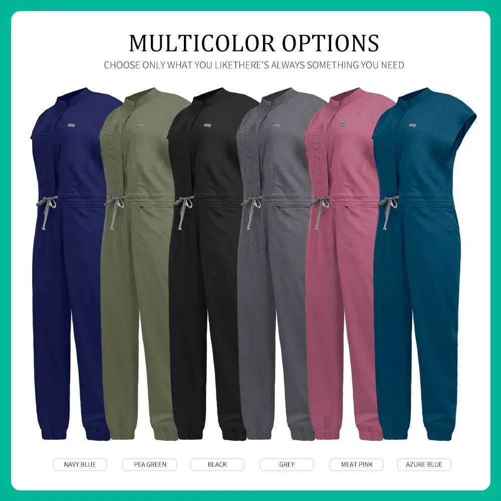 Clinical Uniforms Women Dental Hospital Joggers Clothes Scrubs Jumpsuit Medical Pet Grooming Nurse Scrubs Uniforms Spa Work Wear X251203
