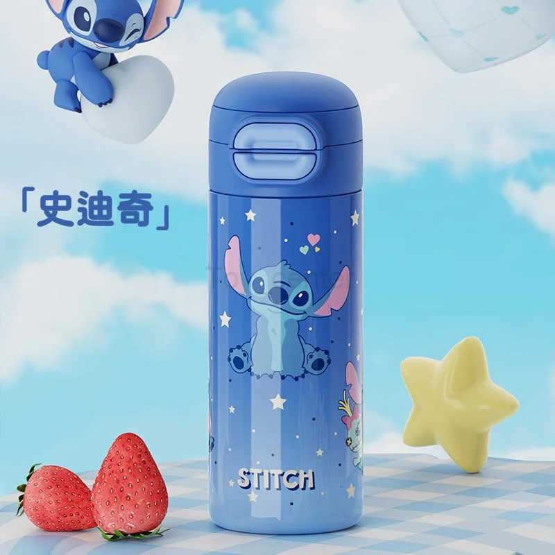 Disney Genuine Stitch Strawberry Bear Zootopia Nick Judy Steel Insulated Cup Straw Cup H251203