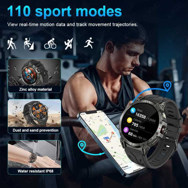 LIGE 760mAh Large Battery Outdoor Smart Watch Men 185 inch HD Sn GPS Cpass Call IP68 Waterproof Smartwatch 2025 C251203