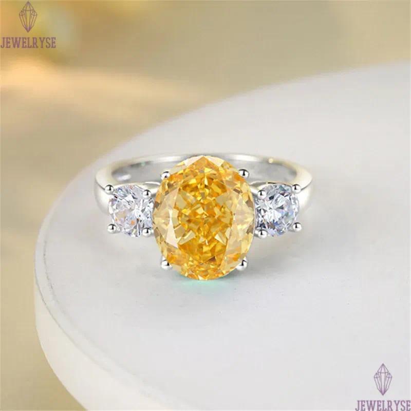 yellow wed diamond designer ring for woman 925 sterling silver 5A zirconia square wedding engagement heart rings womens luxury jewelry mother friend g