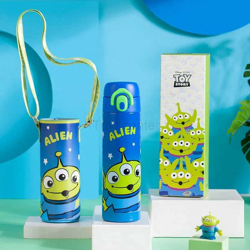 Disney New Series Cute Buzz Lightyear Student Simple Trend Cartoon Anime Pattern Portable Storage Large Capacity Thermos Mug H251203