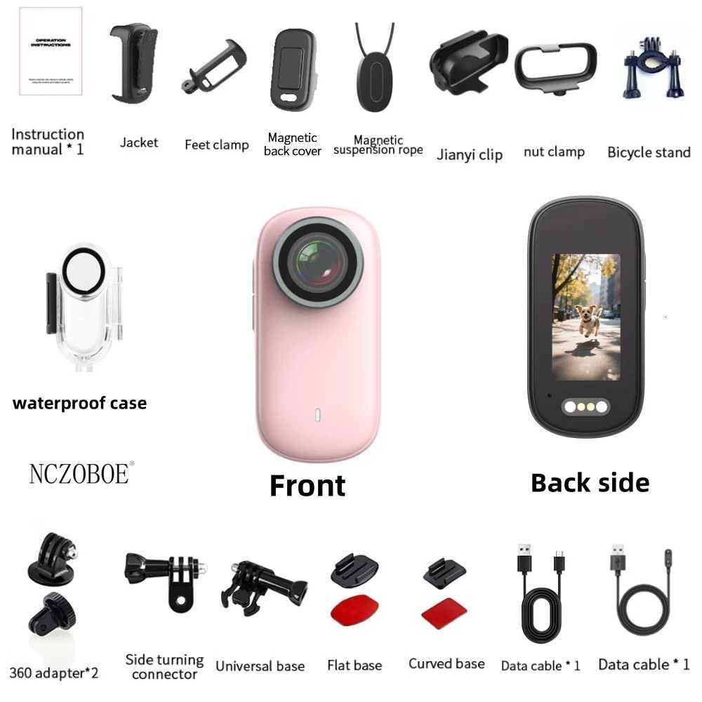 NCZOBOE 4K WiFi Thumb Sports Camera Motorcycle Bike Waterproof DV Cycling Recorder Magnetic Attraction Outdoor Portable Small Y251203