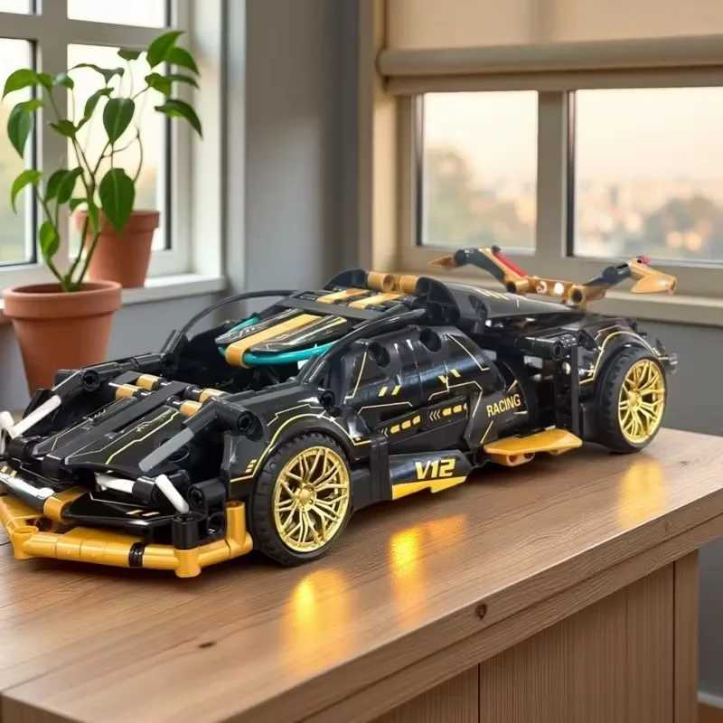 500 Piece Racing Car Building Set for KidsSTEM 118 Technology Sports Car Collection Model Brick Toy Kit C251203