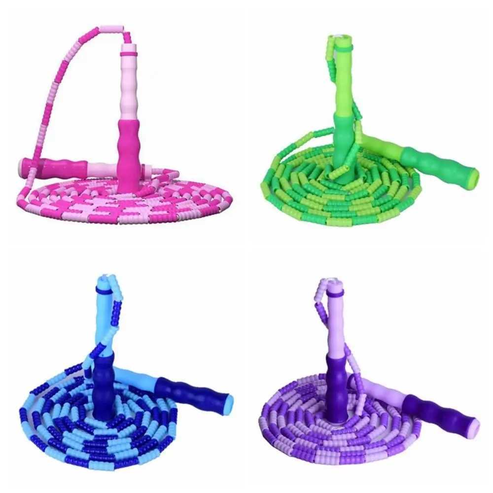 Anti-Skid Segmented Fitness Jump Rope Adjustable Environment Protection Soft Bead Skipping Rope Anti Slip Professional M260319