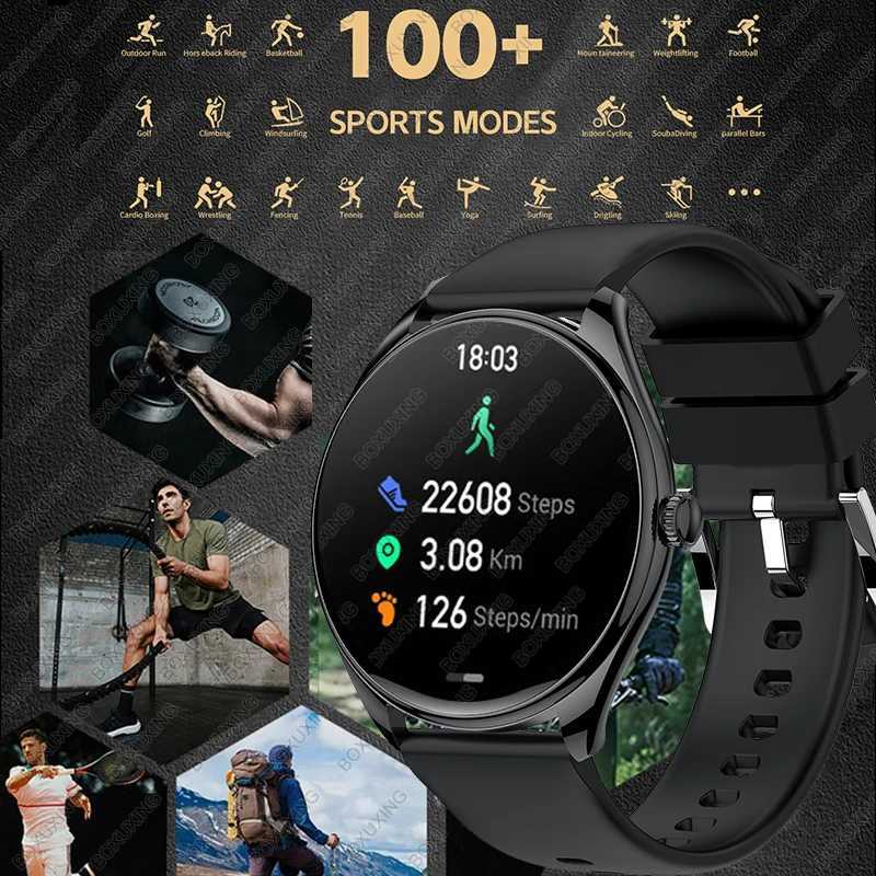 For tra Thin Smart Watch Men Wan HD AMOLED 3D Sn 100Sports Mode rate Call Waterproof Smart Watch C251203