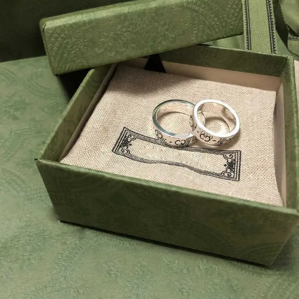 Designer Band Rings Classic Letter Heart Charm Rings Silver Plated Skull Flower Rings for Women Mens Party Punk Fashion Jewelry Love Gift