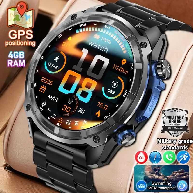 Corning Gorilla High End watch Swimming Waterproof Smart Watches Swim six axis sensor Sports Smartwatch 4GB Memory GPS Map C251203