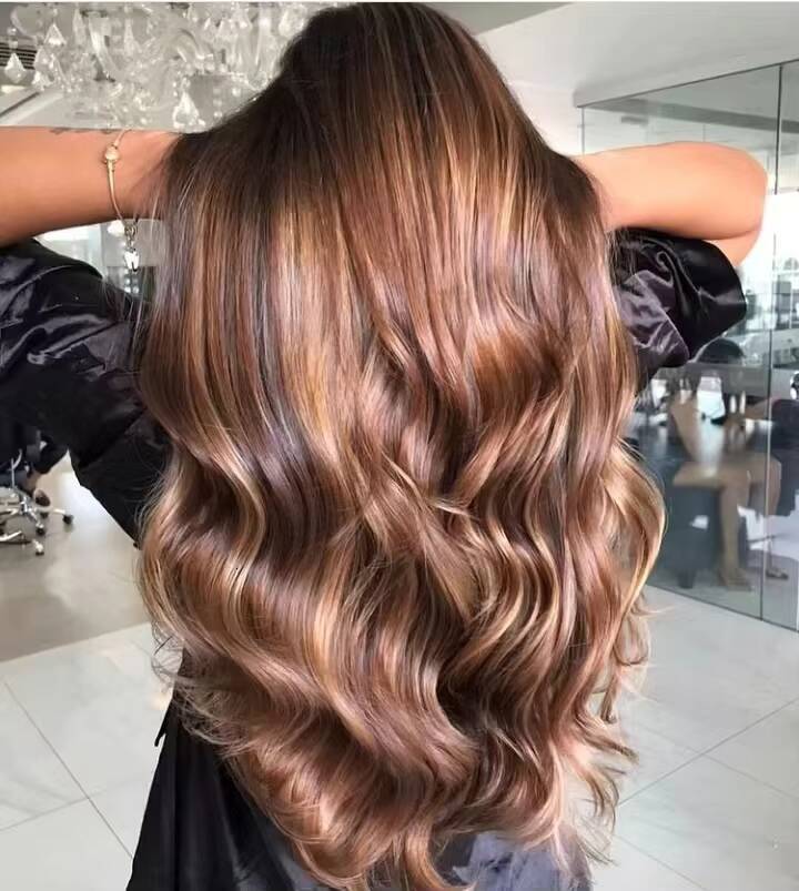 Super Natural Look 150 Density Highlight Color Loose Wave Virgin Human Hair Invisible Swiss Lace Front Wigs