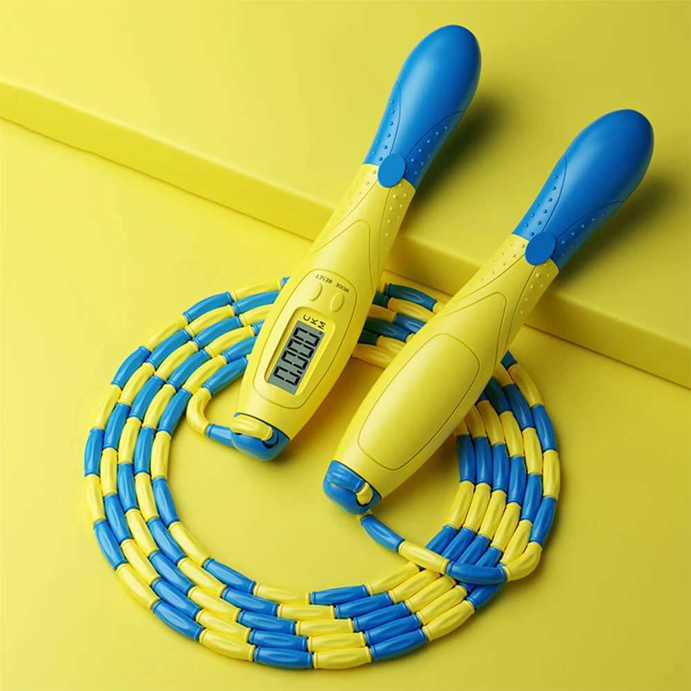 Beaded Jump Rope Skipping Rope Adjustable Length Plastic Segmented Jump Rope Soft Beaded Skipping Rope for Kids Adults M260319