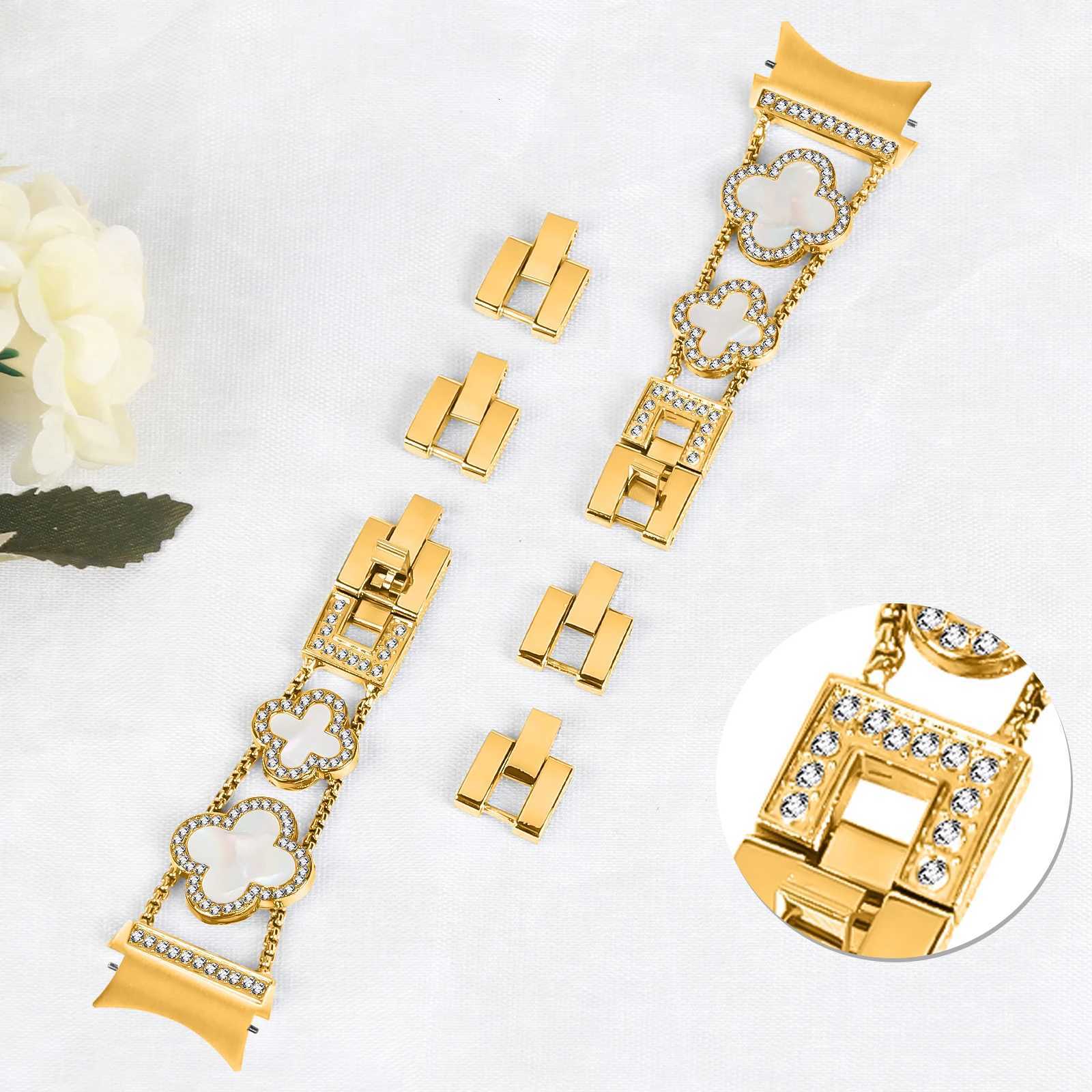 NO Gaps Quick Fit Diamond Strap for Samsung Galaxy Watch 8 Classic 47mm 43mm 4/5/6/7 44mm 40mm Metal Band for Galaxy 5pro 45mm Z251203