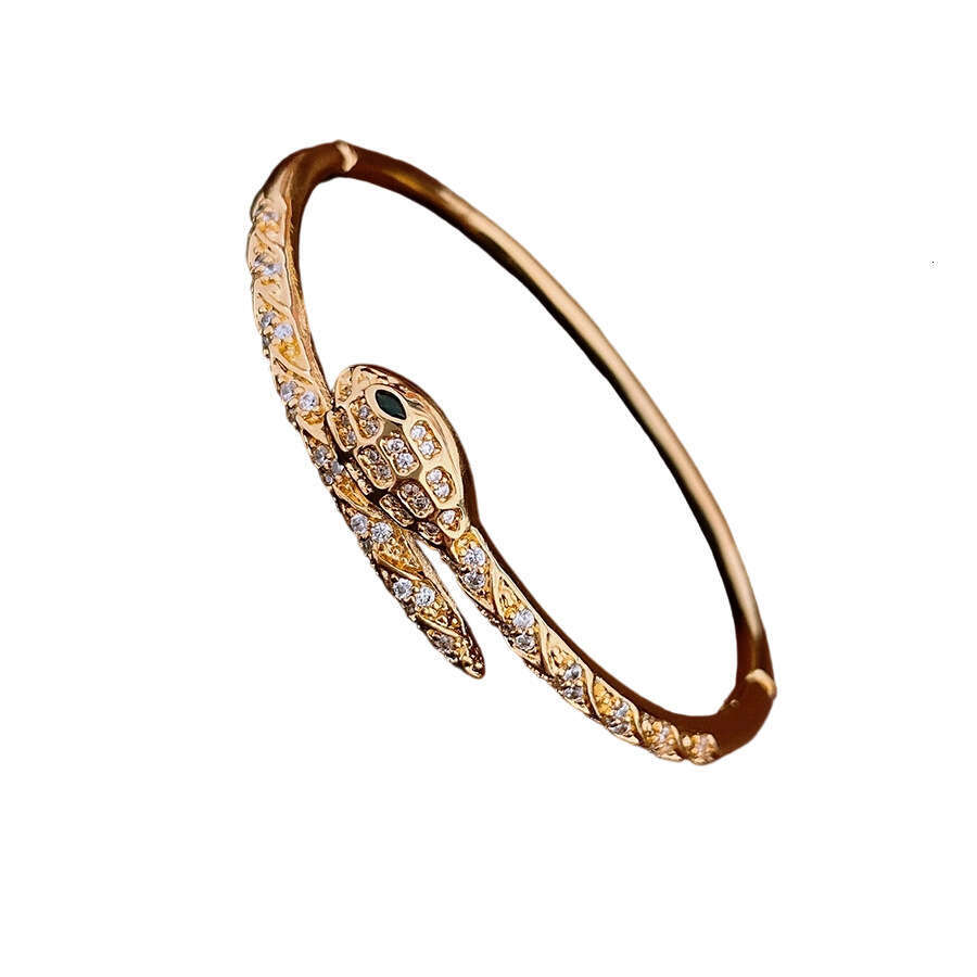 Bracelet Designer Luxury bangle jewelry snake 18K Real Gold Plated Zircon Open Unique Niche Design Bracelets High end Feel Women's festival birth