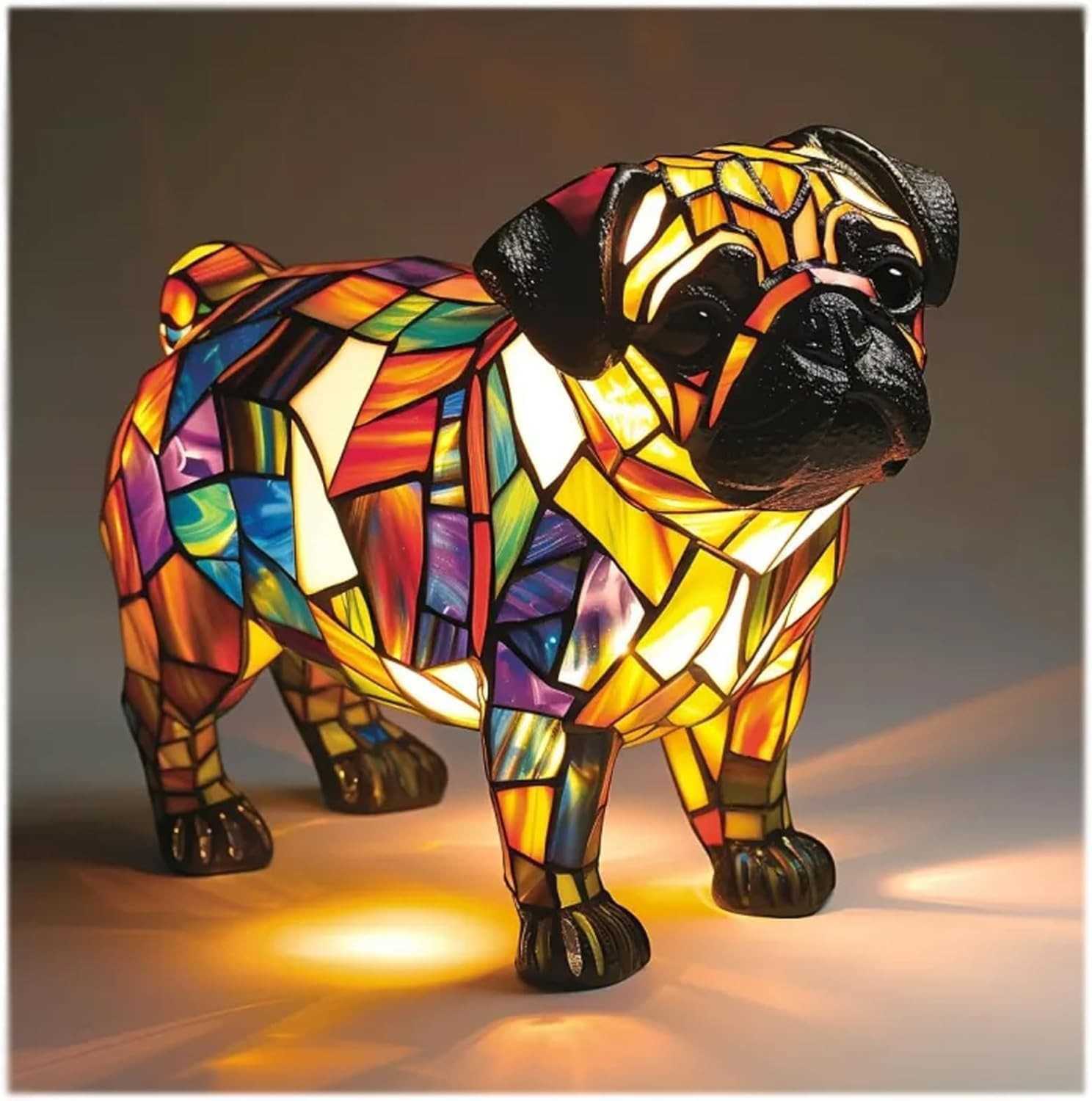 New dog series resin ornaments LED night light art animal sculpture creative home desktop decoration L251203