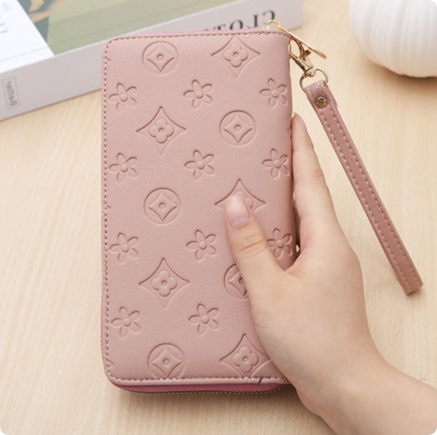 Designer New Style Unisex Long Ziparound Wallet Fashionable Large Capacity 36card Holder Portable Wristlet in Multiple Colors