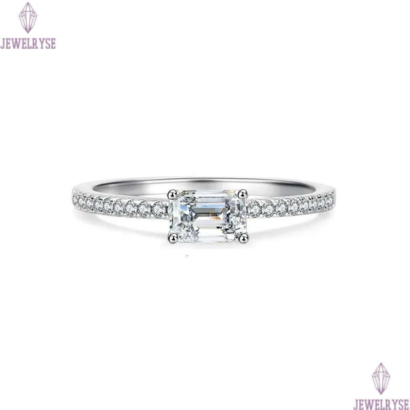 4x6mm emerald diamond band designer rings for women wedding engagement 925 sterling silver gold finger luxury ring square 5A zirconia jewelry woman gi