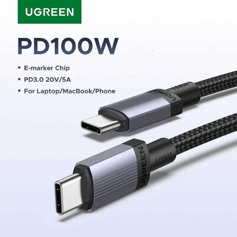 UGREEN PD100W USB Type C To USB C Cable For iPhone 17 16 5A Fast Charging Charger Cord For Book Type-C Cable C251203